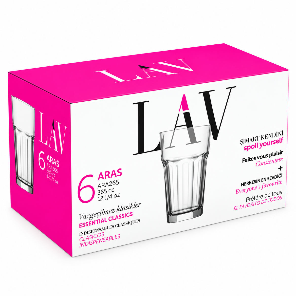 LAV ARAS Trinkgläser Set 6-tlg. 365cc