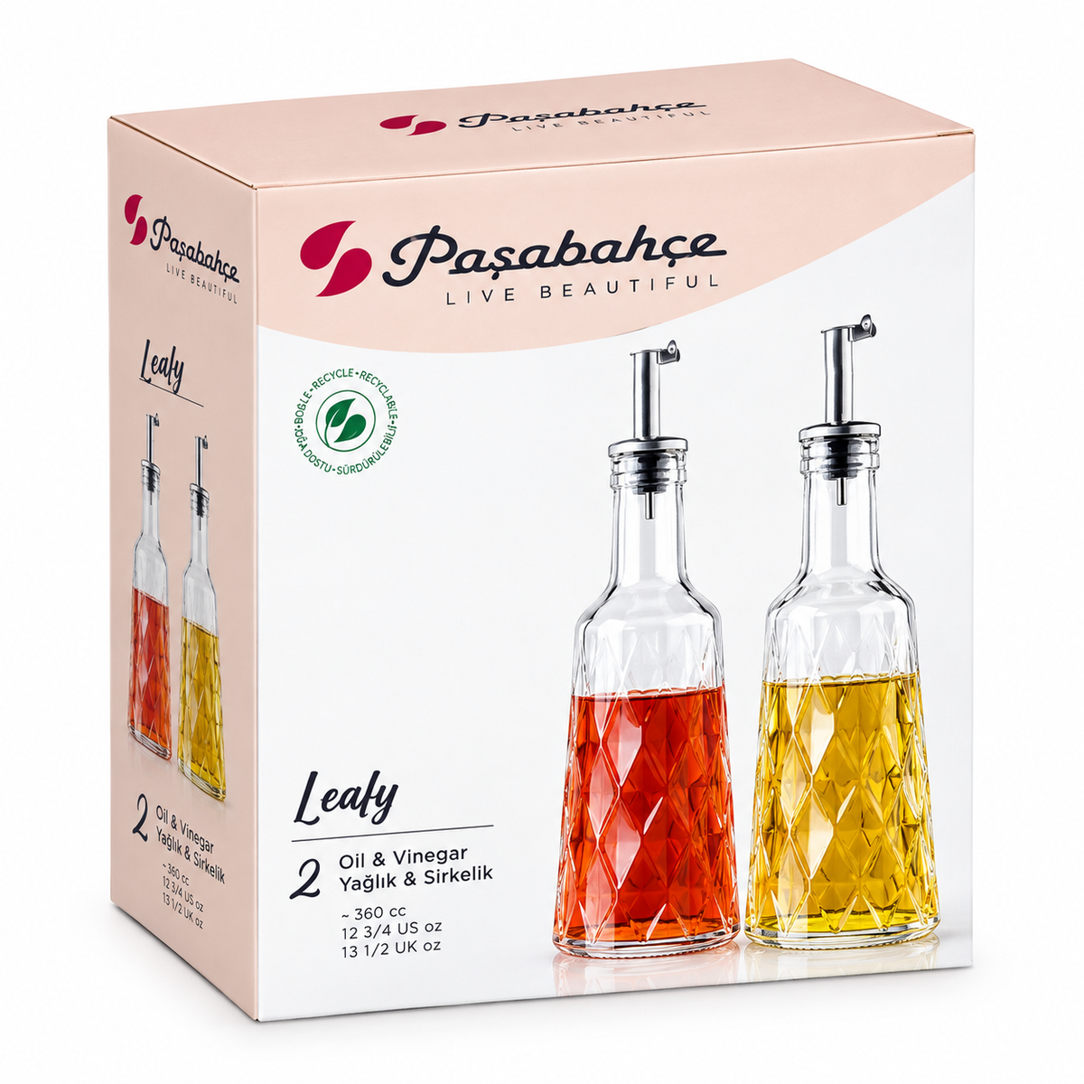PASABAHCE LEAFY Ölspender 2er