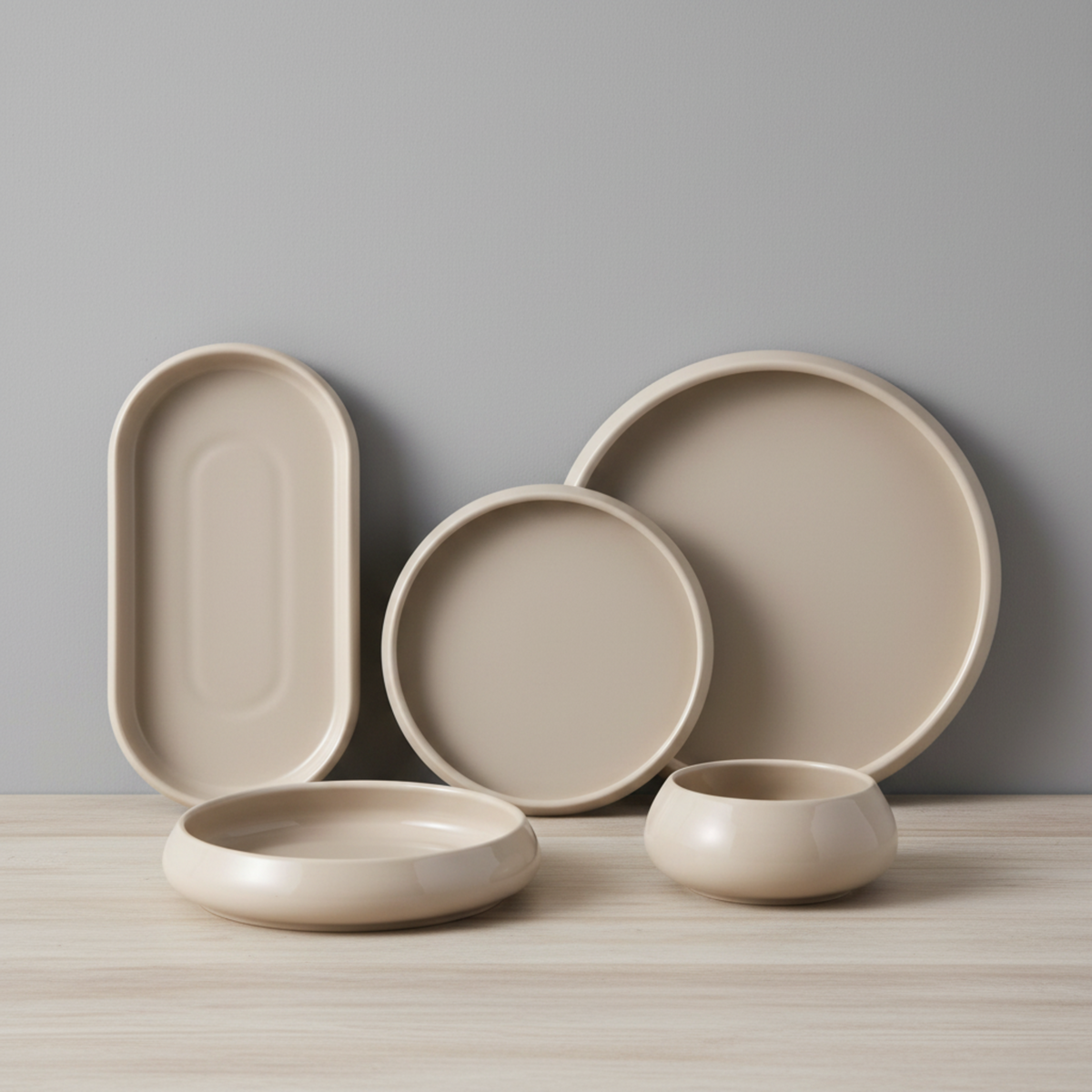 BRICARD Bondy Geschirr Set Taupe