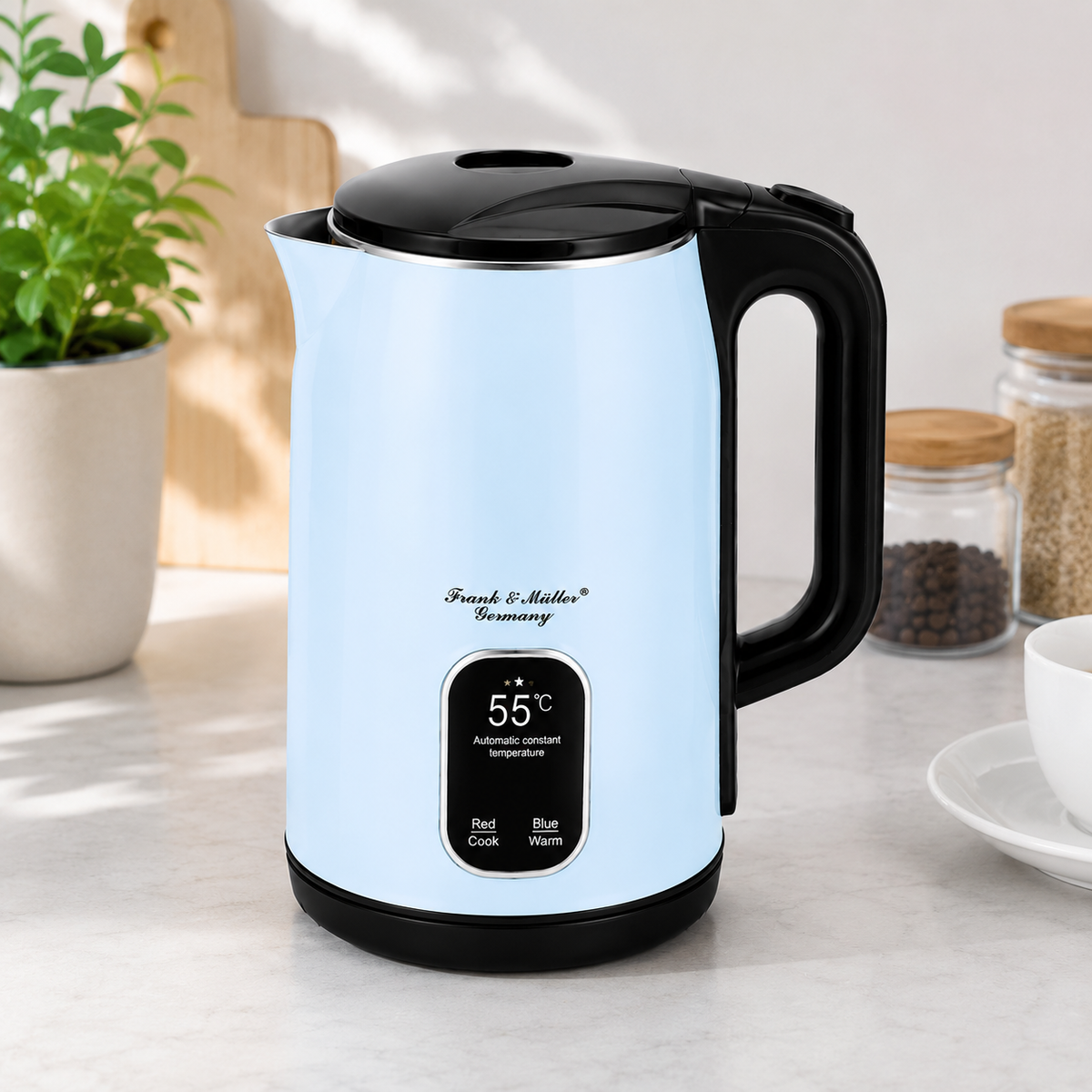 FRANK MÜLLER Edelstahl Wasserkocher 2L 1500W