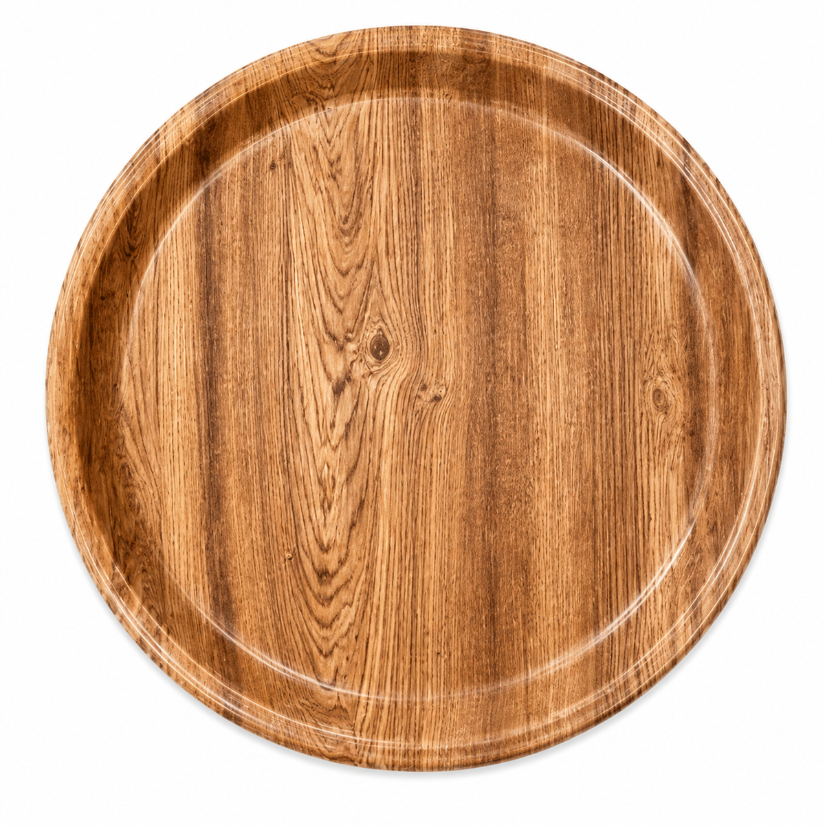 PLASTIKTELLER MIT HOLZDESIGN