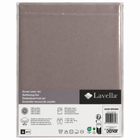 LAVELLA SADE BRAUN BETTBEZUG SET 200x220cm 4-tlg.