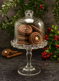 PASABAHCE Mini Patisserie mit Fuß und Deckel