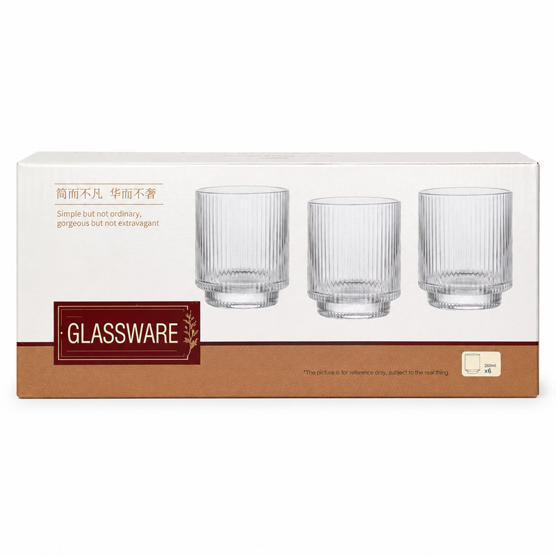 GLASSWARE Trinkgläser 260ml 6er