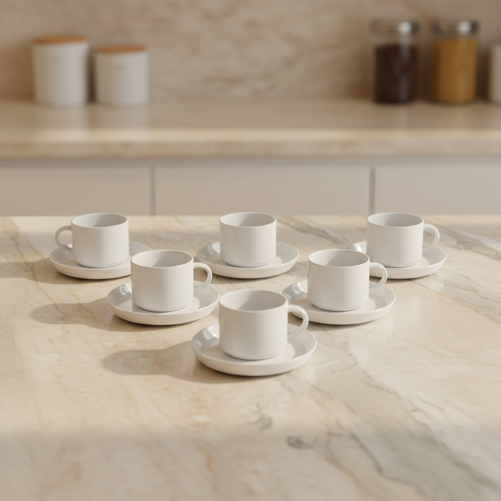 BRICARD Lunel Kaffeeservice Weiß