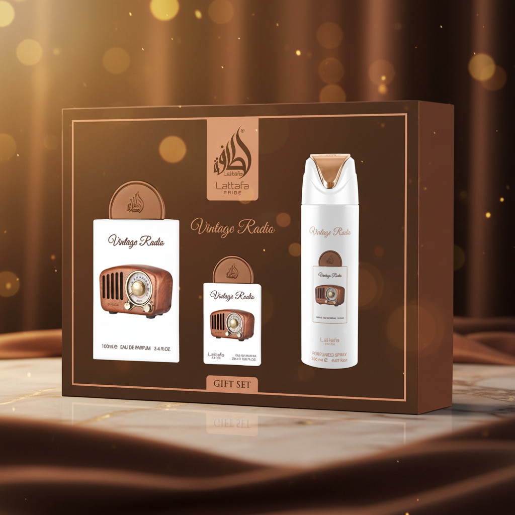 LATTAFA Vintage Radio Set Eua de Parfum 320 ml